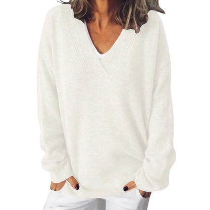 WW | Warmer V-ausschnitt Langärmelig Pullover