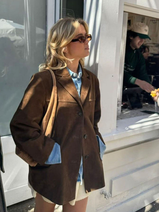 WW | Wildlederjacke Mit Weicher Oberfläche