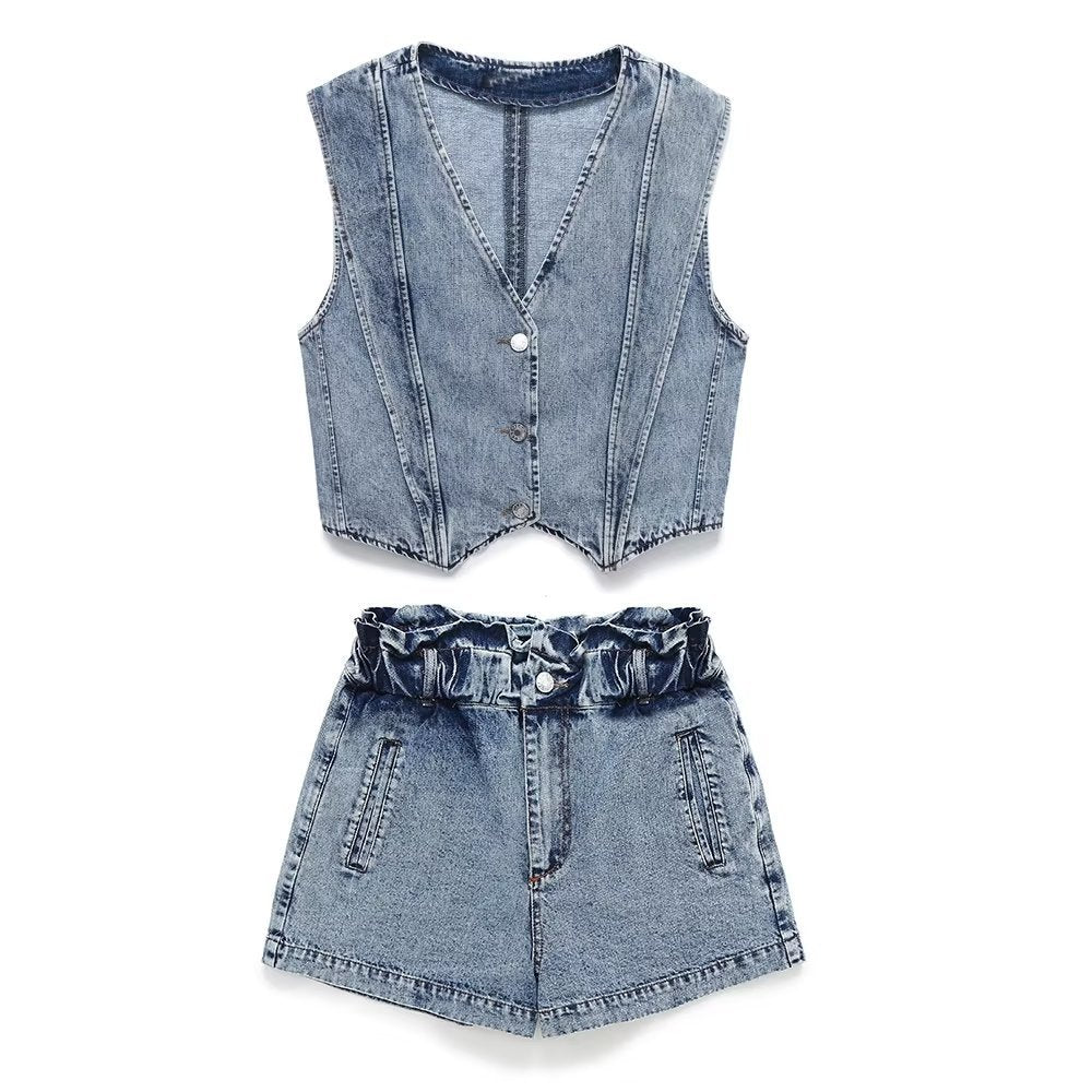 Merche Loose Set mit Rundhalsausschnitt und einfarbigem Stil