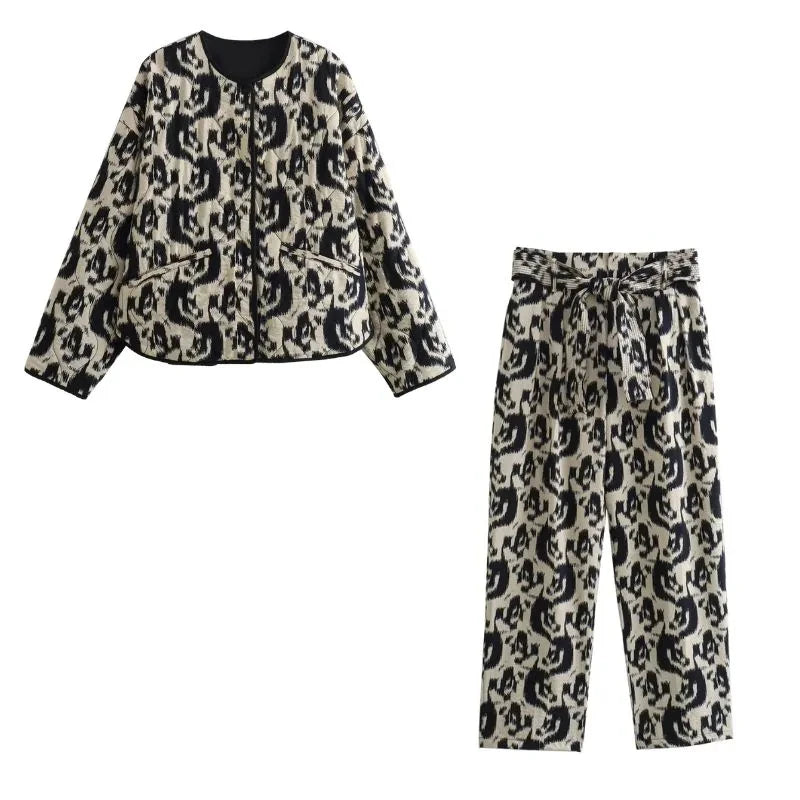 Merche Set mit Leopardenmuster für einen vielseitigen Look in diesem Sommer
