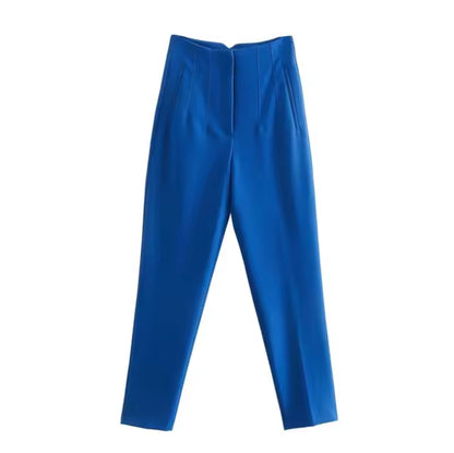 Merche Hochtaillierte Weite Hosen Damen Büro Elegant