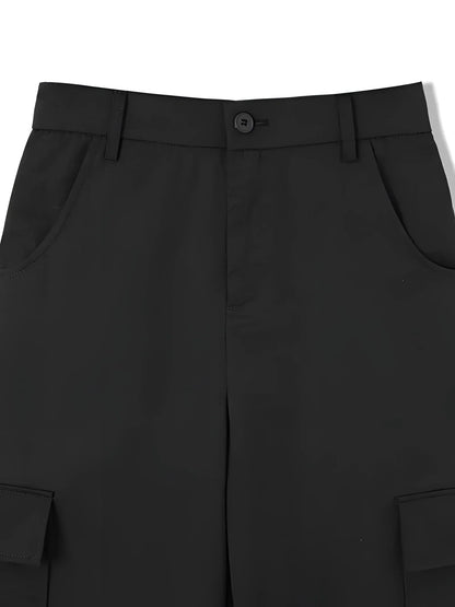 Merche High-Waist Cargo Hose Schwarz - Trendige Streetwear Hosen