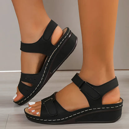 Merche Rote Leder Sandalen - Bequem & Verstellbar