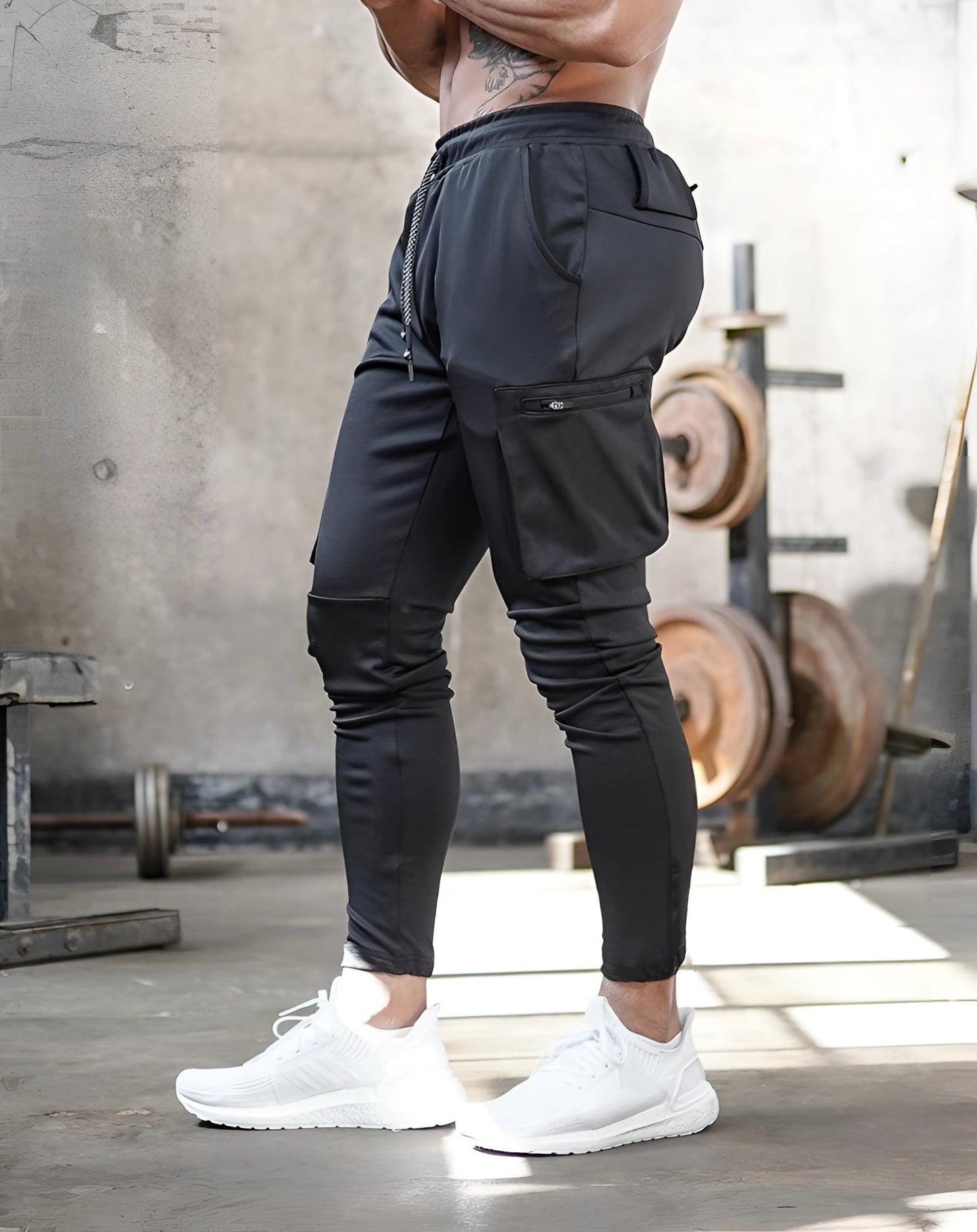 Merche Tapered Fit Gym Jogginghosen mit Taschen - Atmungsaktiv & Strapazierfähig