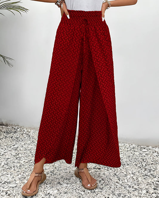 Merche Bohemian Hochtaillen Palazzo Hosen - Sommerhose Damen