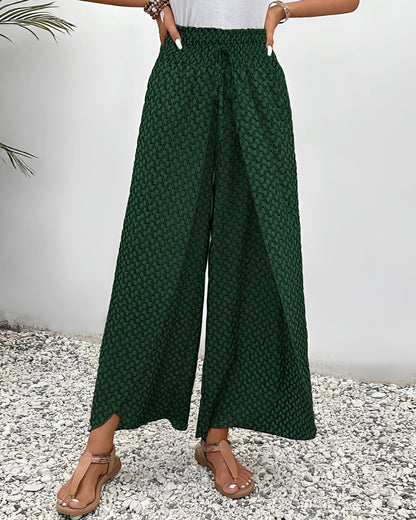 Merche Bohemian Hochtaillen Palazzo Hosen - Sommerhose Damen