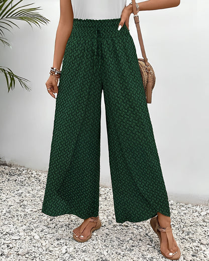 Merche Bohemian Hochtaillen Palazzo Hosen - Sommerhose Damen