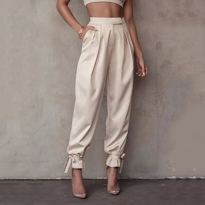 Merche High-Waist-Hosen mit Schleifenknöchel - Elegante Damenhosen