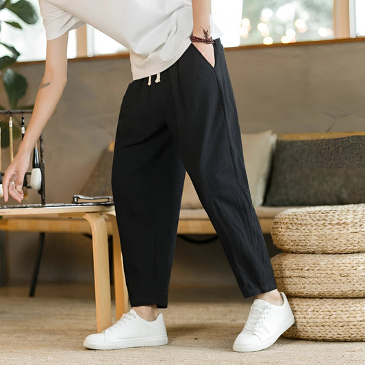 Merche Unisex Plissee-Hosen – Bequem, Atmungsaktive Baumwolle