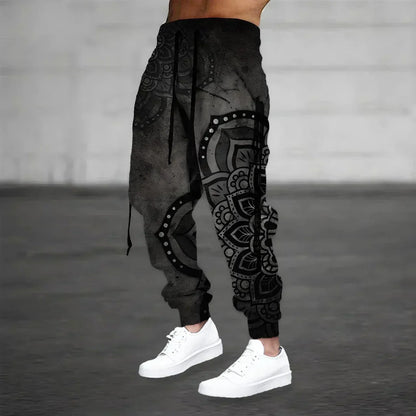 Merche Print Jogger Herren - Schwarze Urban Streetwear Hosen