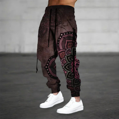 Merche Print Jogger Herren - Schwarze Urban Streetwear Hosen