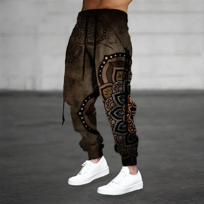 Merche Print Jogger Herren - Schwarze Urban Streetwear Hosen