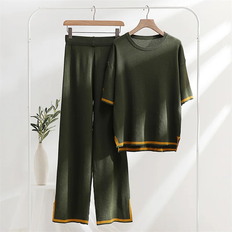 Merche Farbe Half Sleeve Set ideal für den Sommer Stil