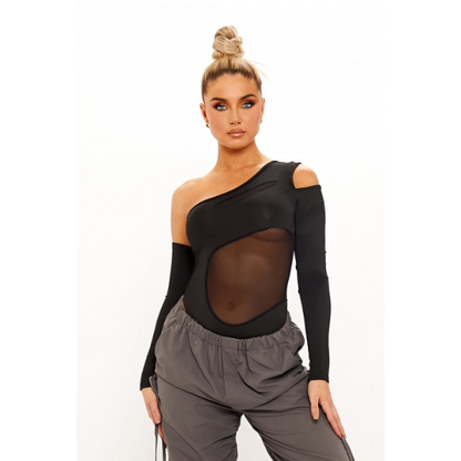 Merche Bodysuit mit Schulterfreies Design