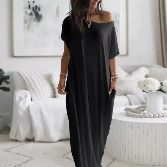 Damen Maxi-Hemdkleid
