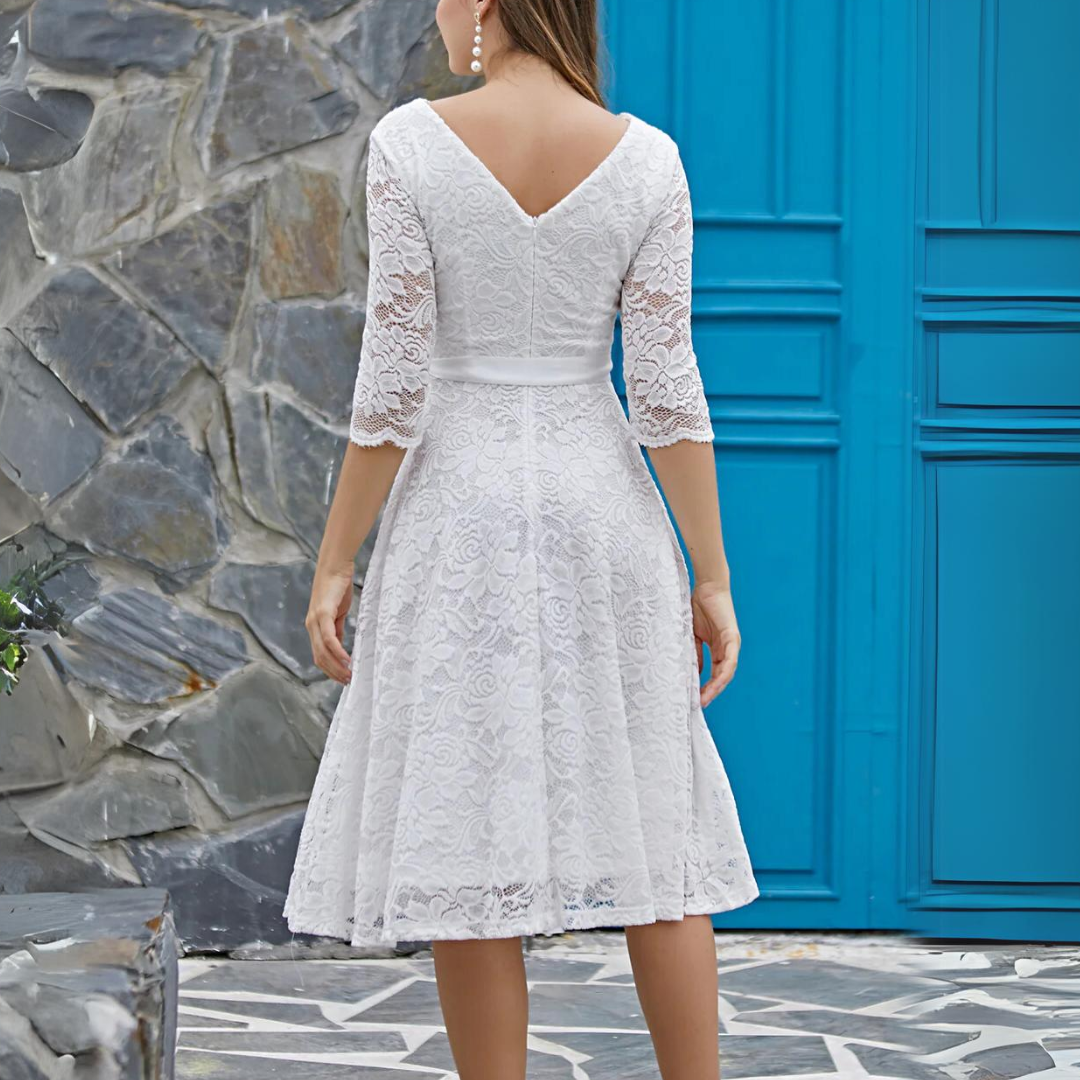Formelle Kleid mit 3/4 langen Ärmeln