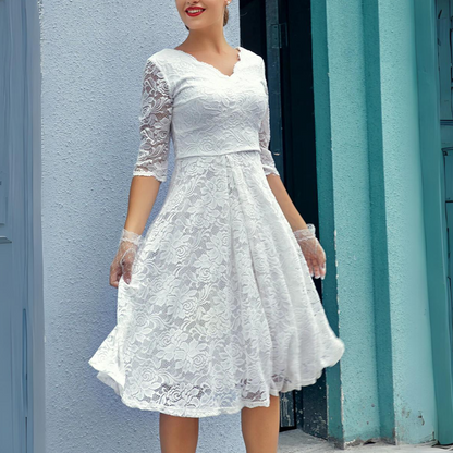Formelle Kleid mit 3/4 langen Ärmeln
