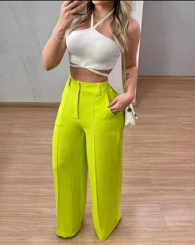 Ärmel mit weiten Beinen Street Fashion Sommer Set