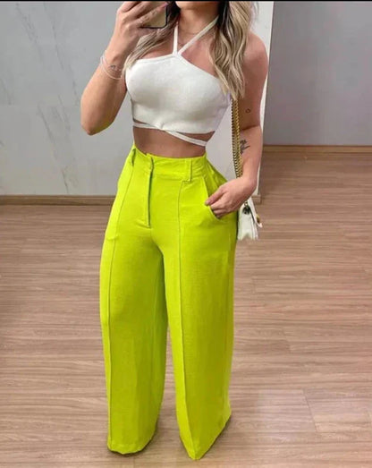 Ärmel mit weiten Beinen Street Fashion Sommer Set