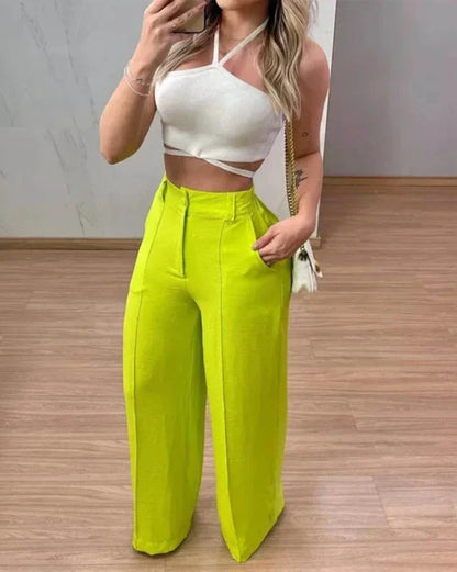 Ärmel mit weiten Beinen Street Fashion Sommer Set