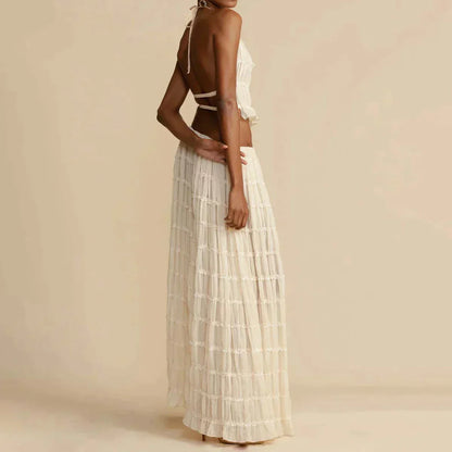 Merche Damenset mit Crop Tops und langen Röcken für den Sommer