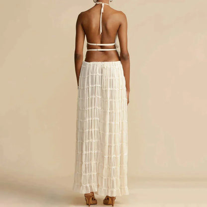 Merche Damenset mit Crop Tops und langen Röcken für den Sommer