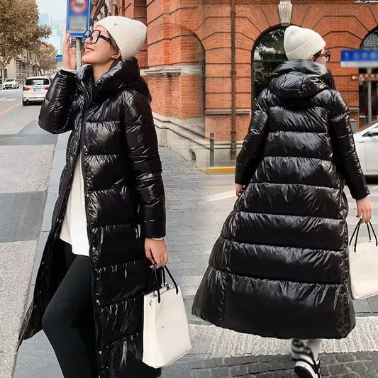 Damen Winterparka mit Kapuze und wasserdichtem Material