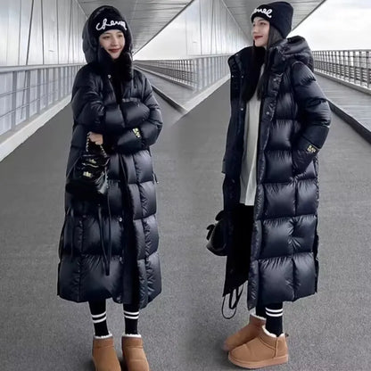 Damen Winterparka mit Kapuze und wasserdichtem Material