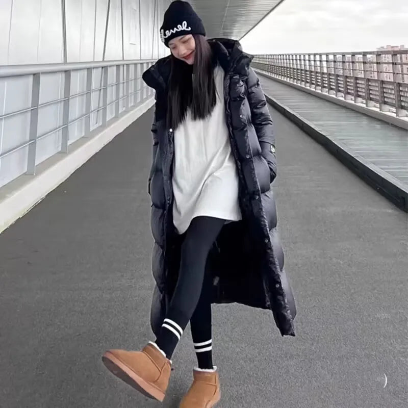 Damen Winterparka mit Kapuze und wasserdichtem Material