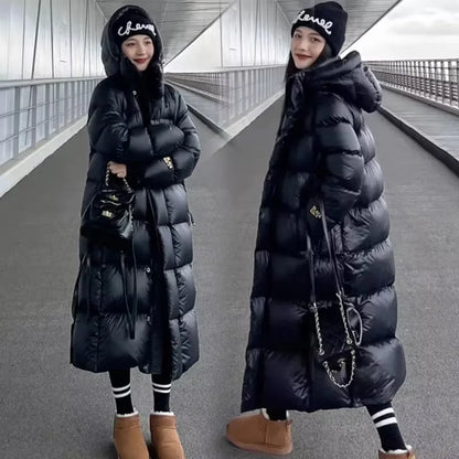 Damen Winterparka mit Kapuze und wasserdichtem Material