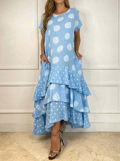 Boho-Kleid mit Punktedruck