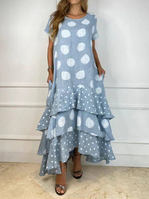 Boho-Kleid mit Punktedruck