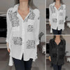 Toplet™ - Letter Print Fashion Lapel Shirt