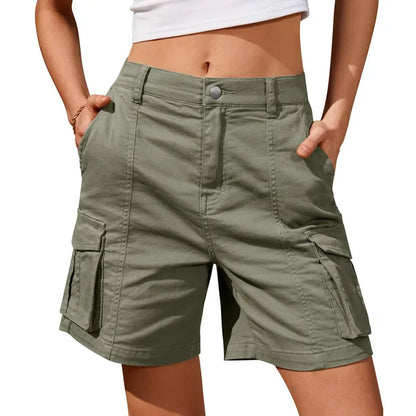 WW | Weinlese Cargo Shorts Mit Elastischem Bund & 6 Taschen