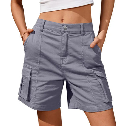WW | Weinlese Cargo Shorts Mit Elastischem Bund & 6 Taschen