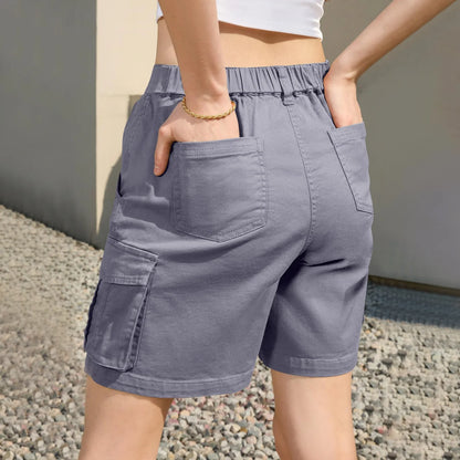 WW | Weinlese Cargo Shorts Mit Elastischem Bund & 6 Taschen