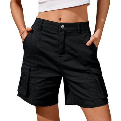 WW | Weinlese Cargo Shorts Mit Elastischem Bund & 6 Taschen