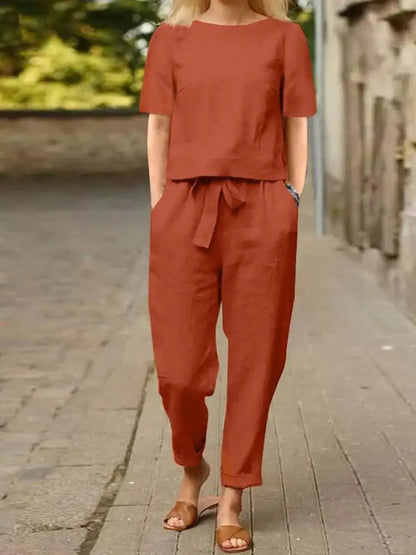 Merche Trendiges Sommerset im schlichten Stil mit bequemem Look