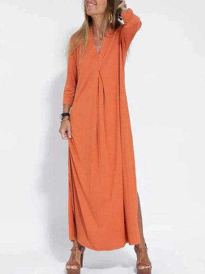 Langes schlankmachendes Kleid für Frauen