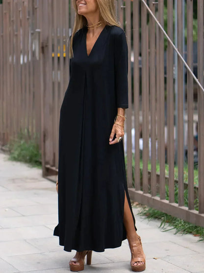 Langes schlankmachendes Kleid für Frauen
