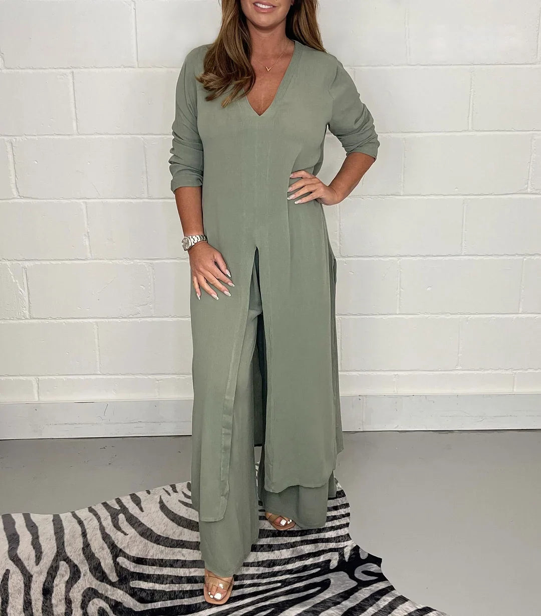 WW | 2 Teiliges Satz Mit Langer Bluse Und Passenden Hosen