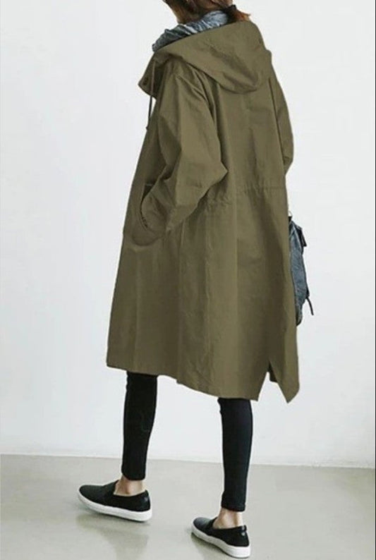WW | Wasserdichter Trenchcoat Mit Kapuze