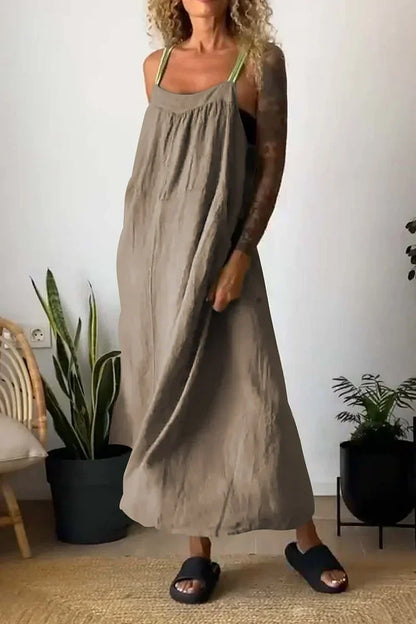 Lässiges lockeres Kleid mit Trägern