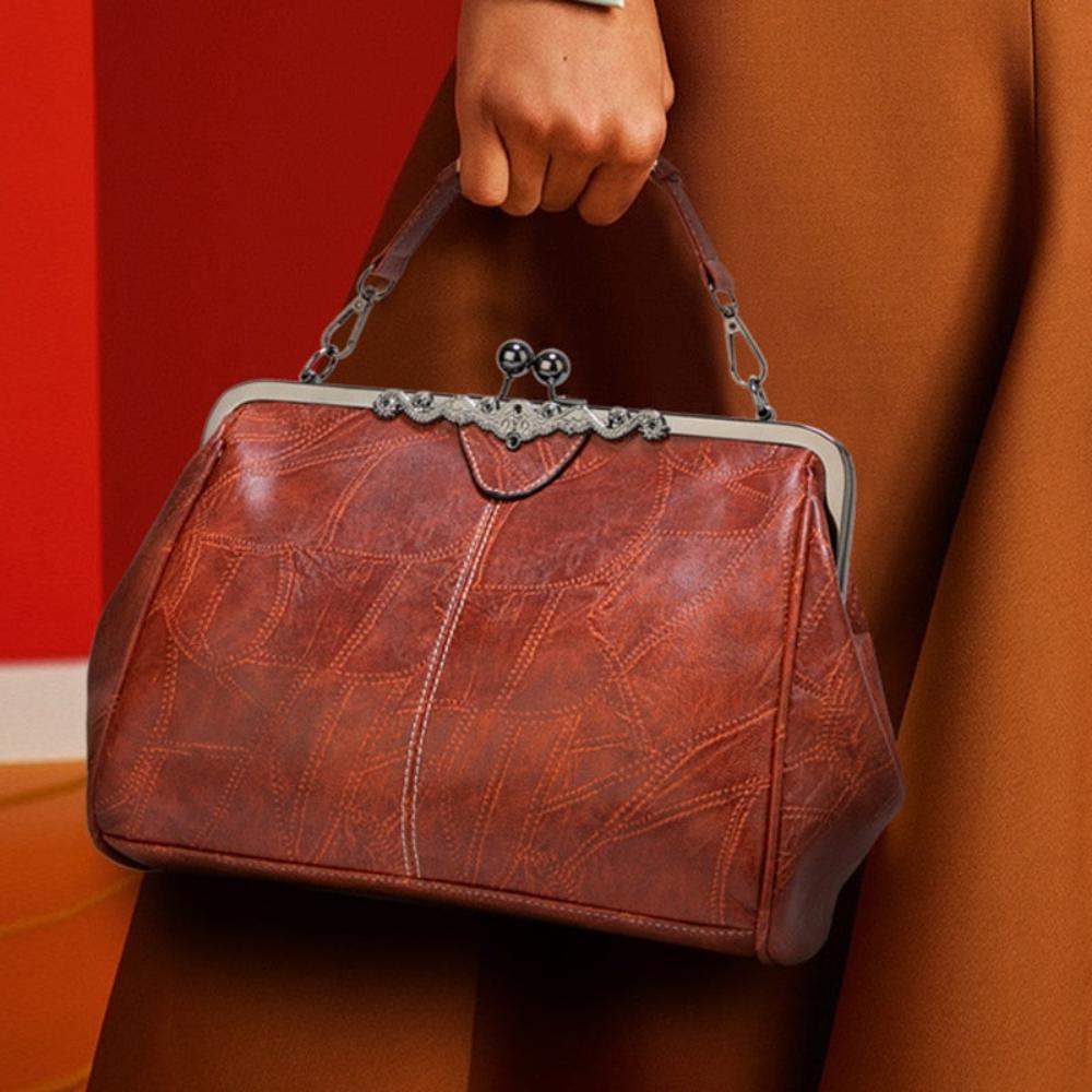 WW | Weinlese Handtasche Mit Klappverschluss