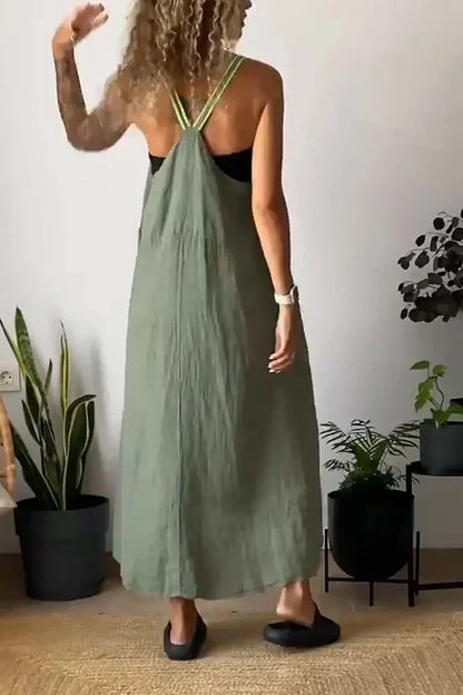 Lässiges lockeres Kleid mit Trägern