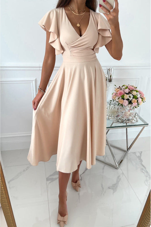 WW | Wickelkleid Mit Ärmeln Und Rüschen