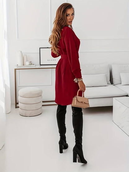 Klassisches Hemdkleid mit Gürtel