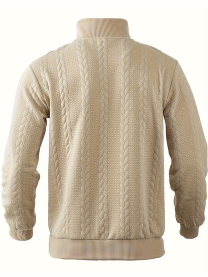 WW | Warmer Langärmeliger Halber Reißverschluss Strickpullover