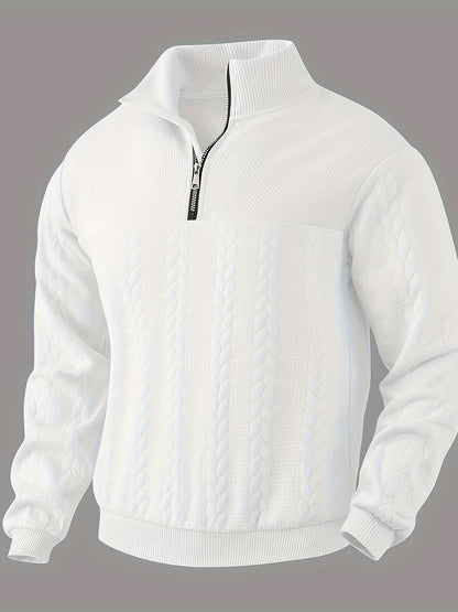 WW | Warmer Langärmeliger Halber Reißverschluss Strickpullover