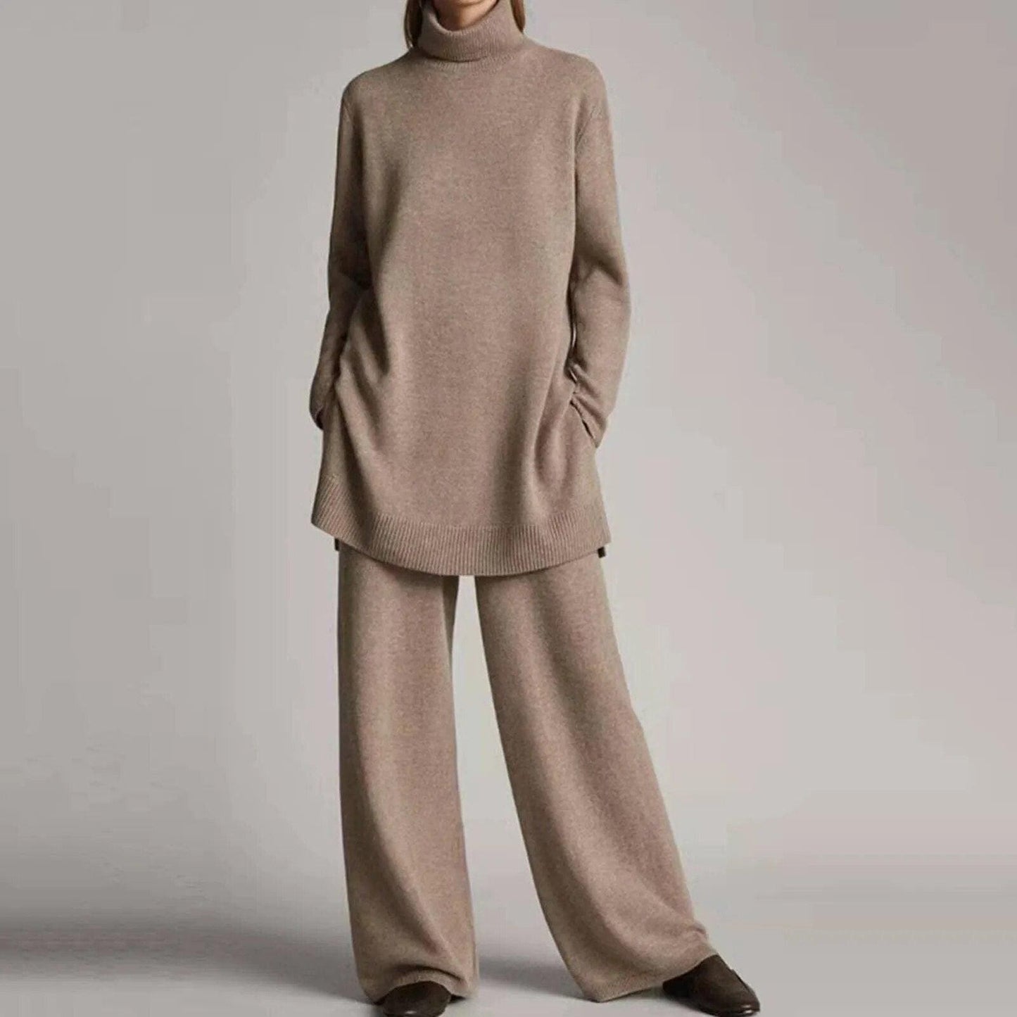 WW | Pullover Mit Kragen Und Weitem Hosenbein